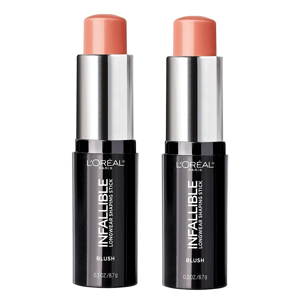 Pack of 2 L'Oreal Paris Infallible Longwear Blush Shaping Stick,  Cheeky Dimension #46