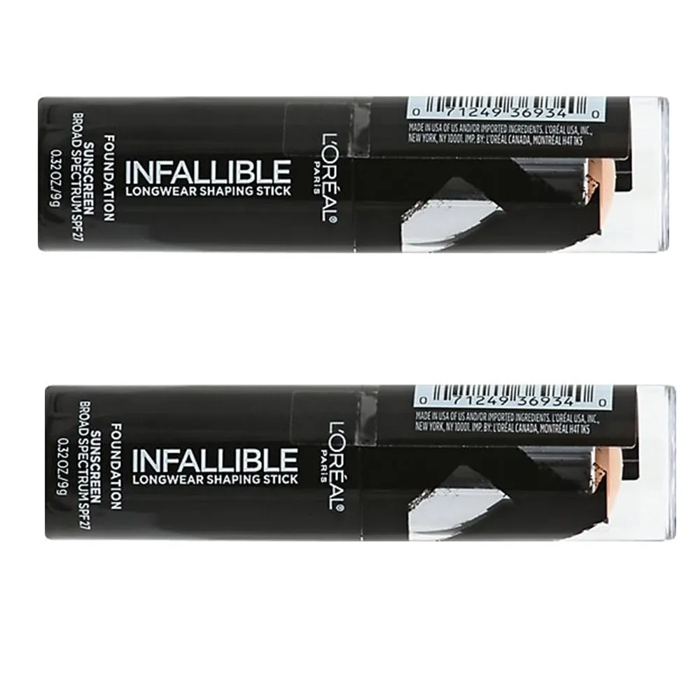 Pack of 2 L'oreal Paris Infallible Longwear Shaping Stick Foundation, Buff 403
