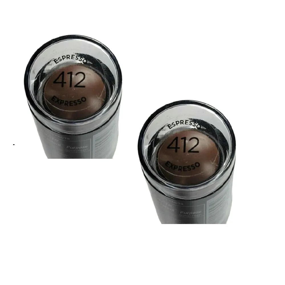 Pack of 2 L'Oreal Paris Infallible Longwear Shaping Stick Foundation, Espresso 412