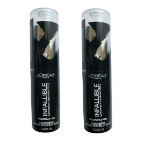 Pack of 2 L'oreal Paris Infallible Longwear Shaping Stick Foundation, Nude Beige 402