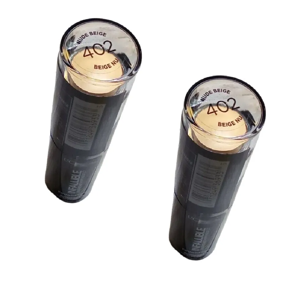 Pack of 2 L'oreal Paris Infallible Longwear Shaping Stick Foundation, Nude Beige 402