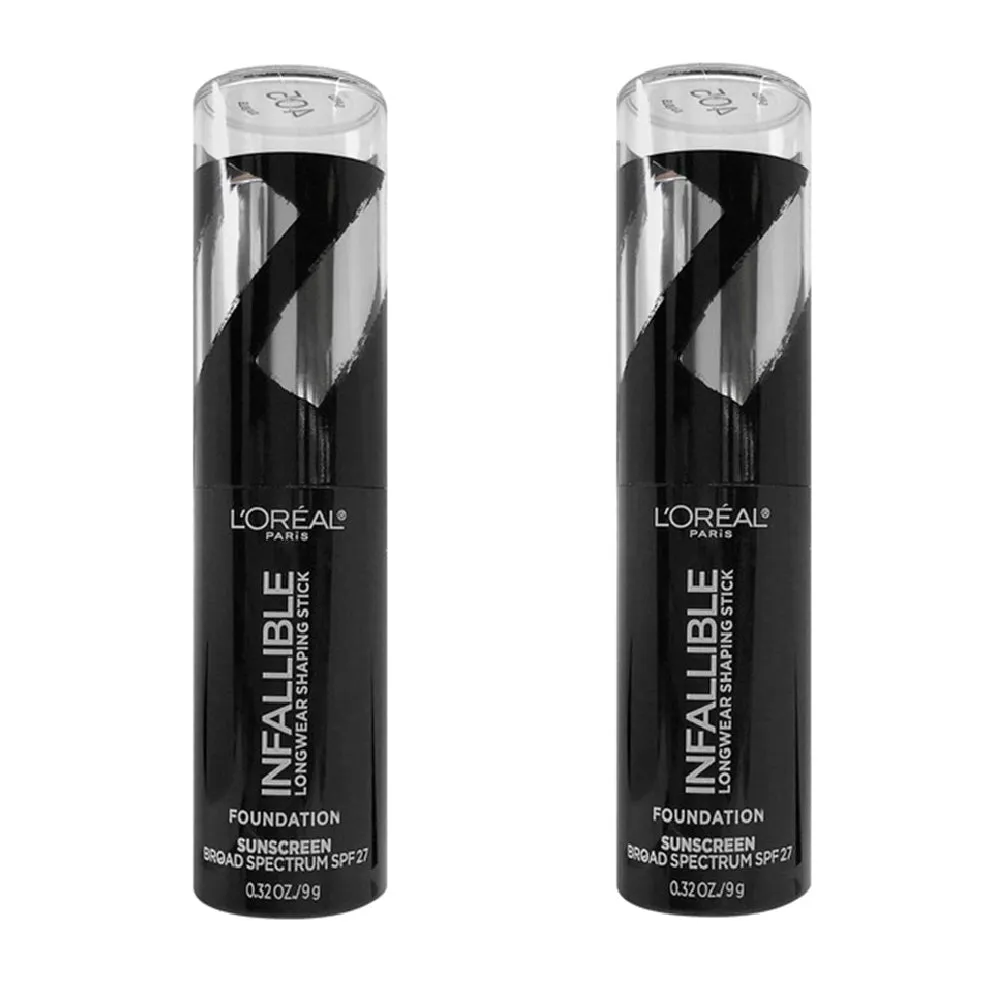 Pack of 2 L'oreal Paris Infallible Longwear Shaping Stick Foundation, Sand 405