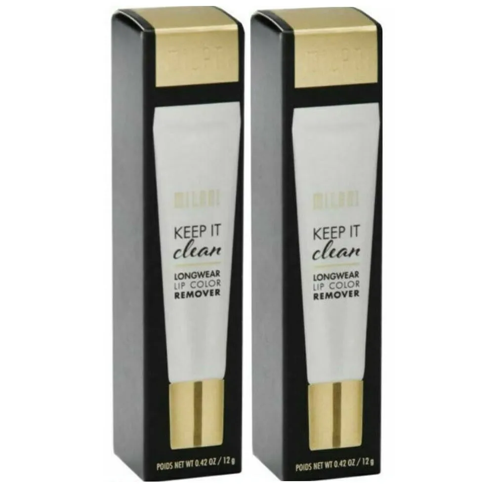 Pack of 2 Milani Keep It Clean Longwear Lip Color Remover, Keep It Clean (01)