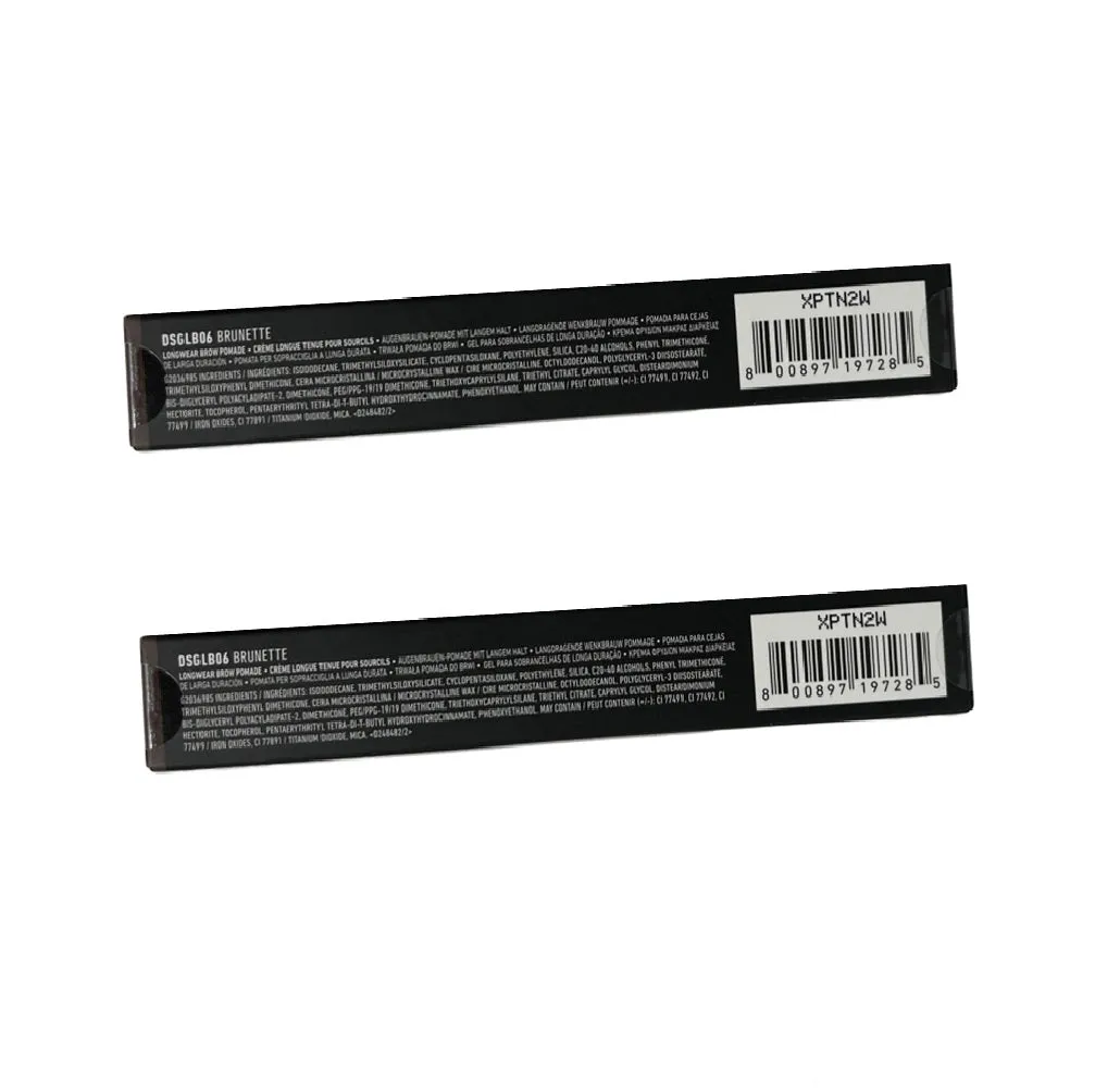 Pack of 2  NYX Dip, Shape, Go! Longwear Brow Pomade, Brunette DSGLB06