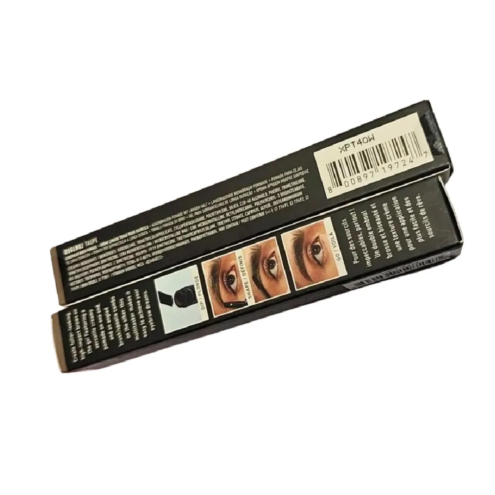 Pack of 2 NYX Dip, Shape, Go! Longwear Brow Pomade, Taupe DSGLB02