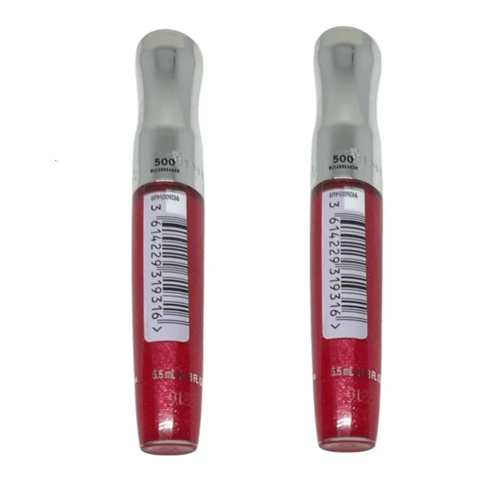 Pack of 2 Rimmel Stay Glossy 6HR Lip Gloss, Rulebreaker # 500