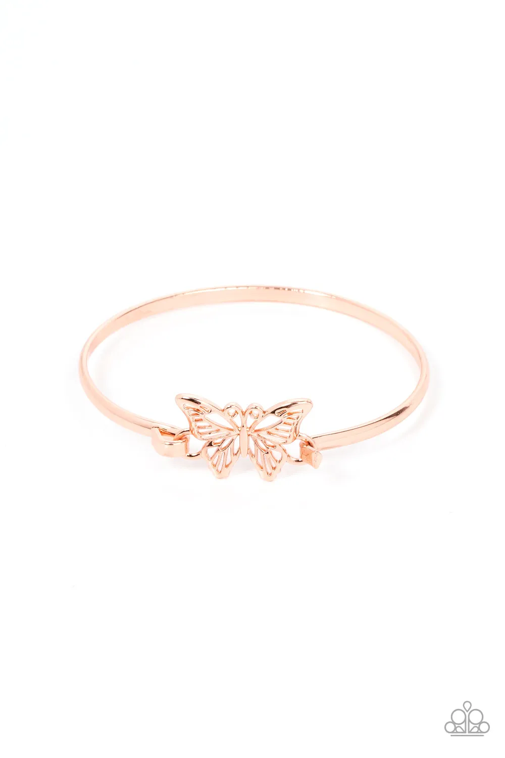 Paparazzi Did I FLUTTER? - Copper Butterfly Bracelet
