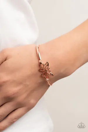 Paparazzi Did I FLUTTER? - Copper Butterfly Bracelet