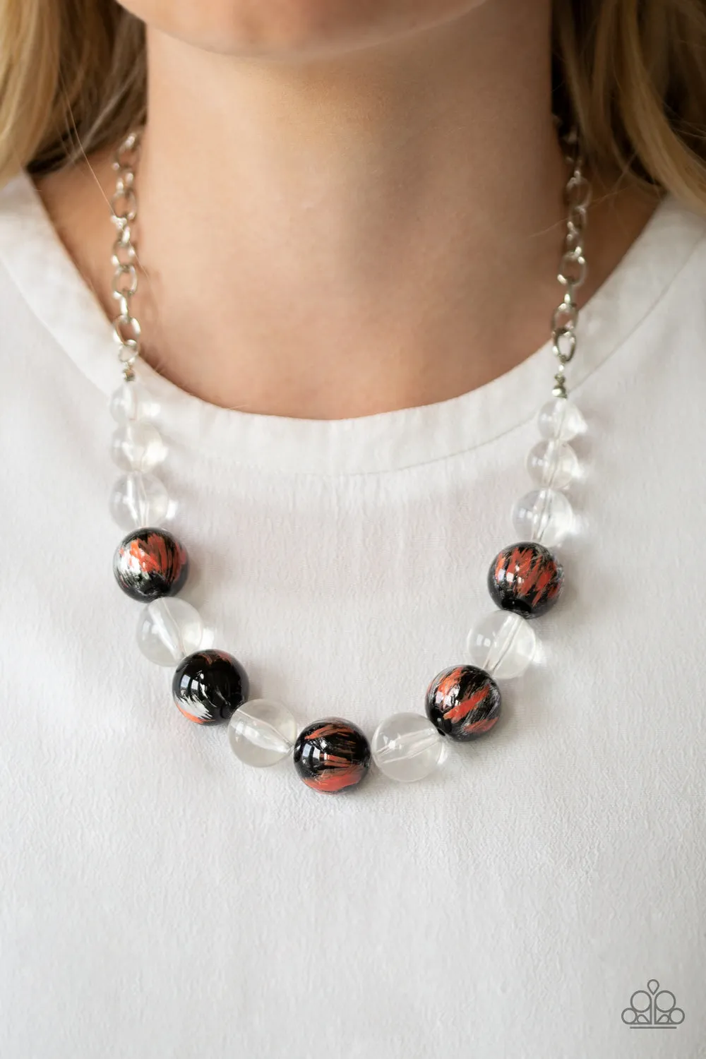 Paparazzi Torrid Tide - Orange/Green/Blue Paparazzi Necklace