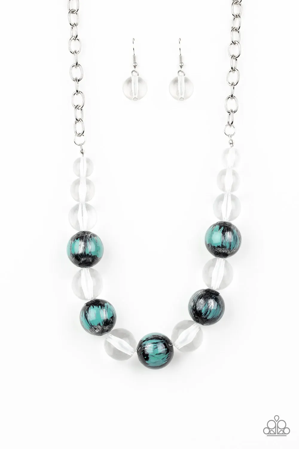 Paparazzi Torrid Tide - Orange/Green/Blue Paparazzi Necklace