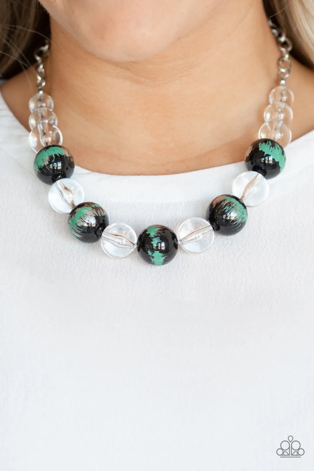 Paparazzi Torrid Tide - Orange/Green/Blue Paparazzi Necklace