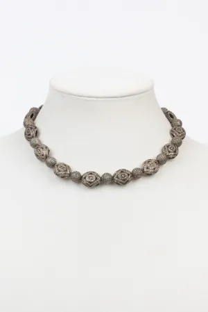 Pave Diamond All Around Mixed Necklace