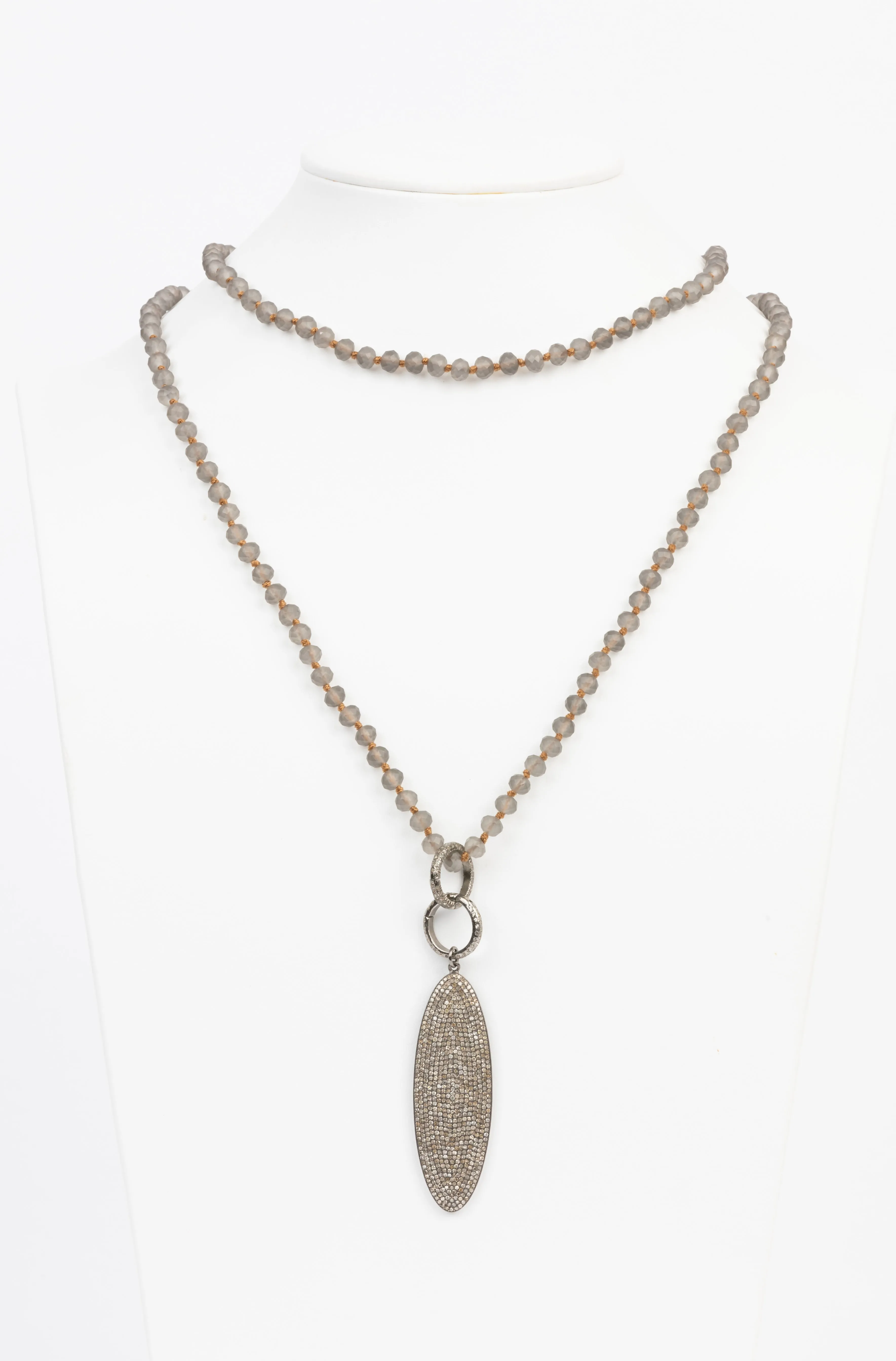 Pave Diamond, Crystal Necklace