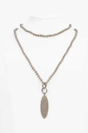 Pave Diamond, Crystal Necklace