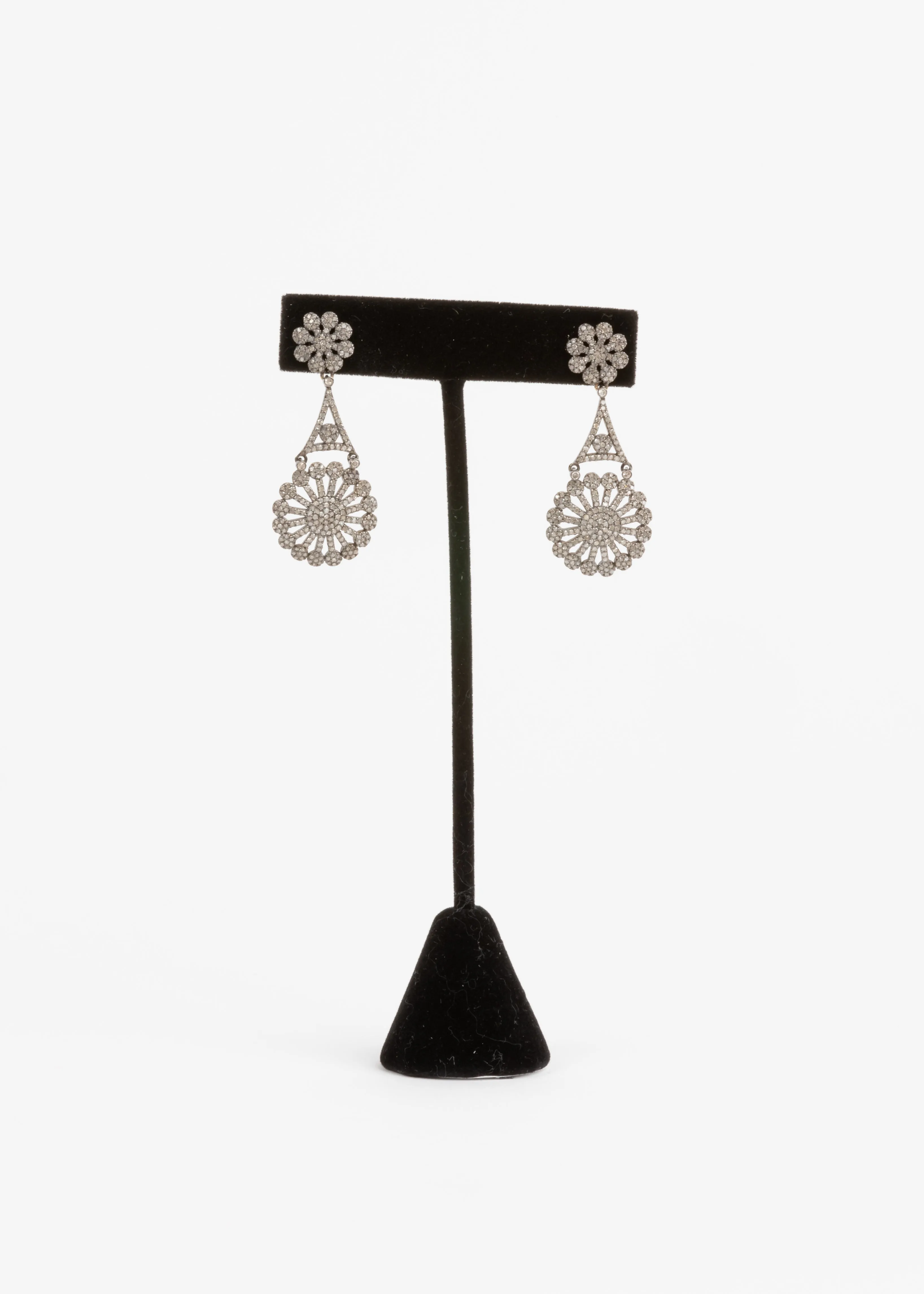 Pave Diamond Earrrings