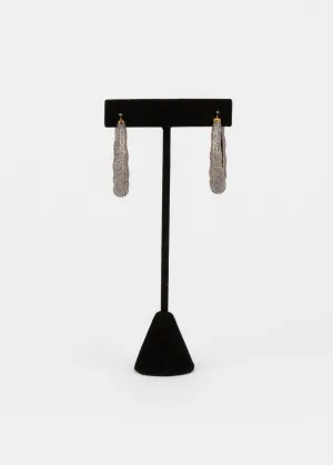 Pave Diamond Hoop Earrings