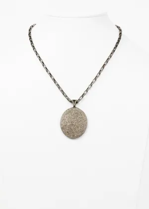 Pave Diamond Oval