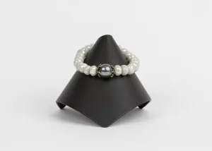 Pave Diamond, Pearl, Mystic Moonstone