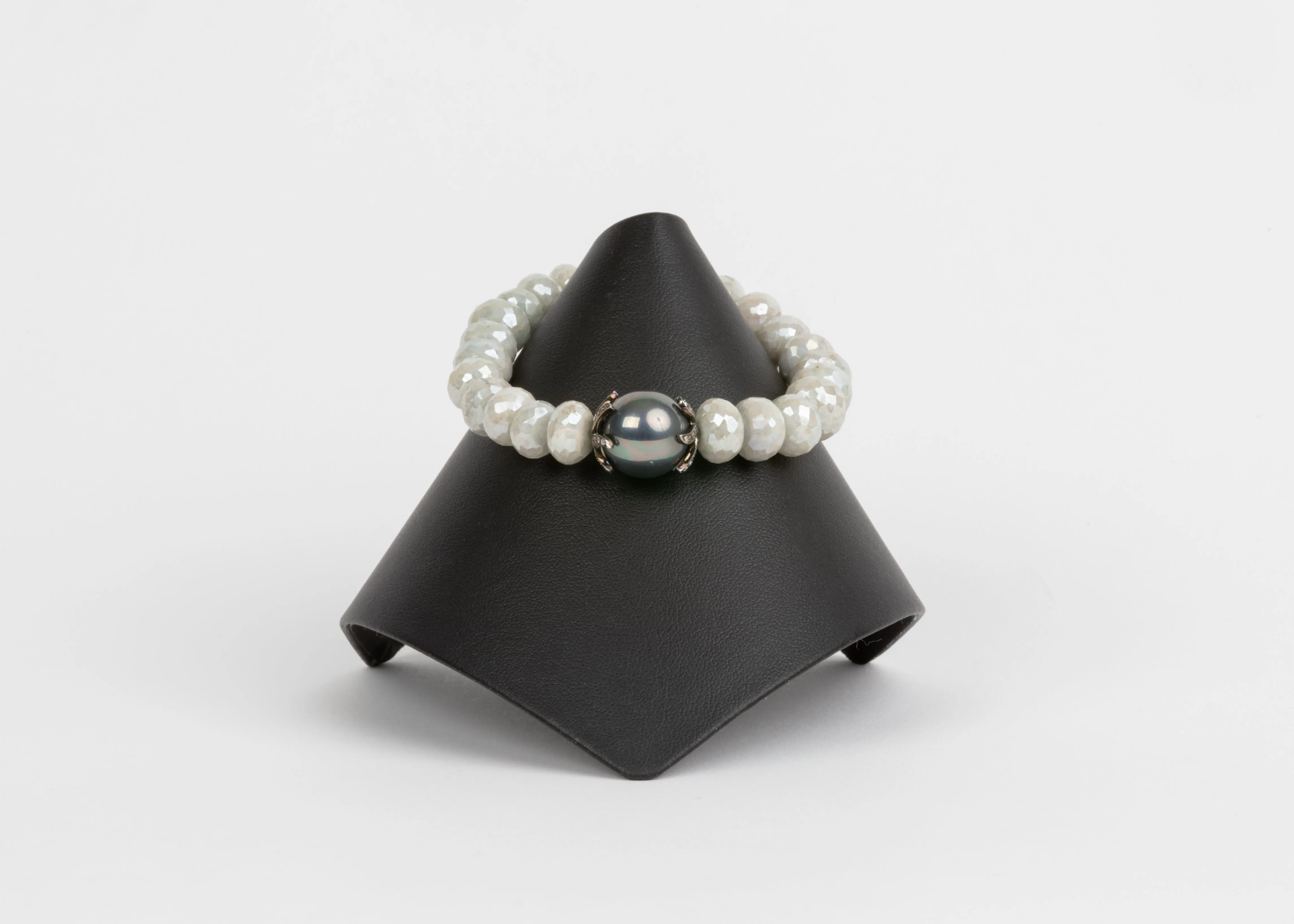 Pave Diamond, Pearl, Mystic Moonstone
