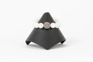 Pave Diamond, Ruby, Cloud Quartz Bracelet