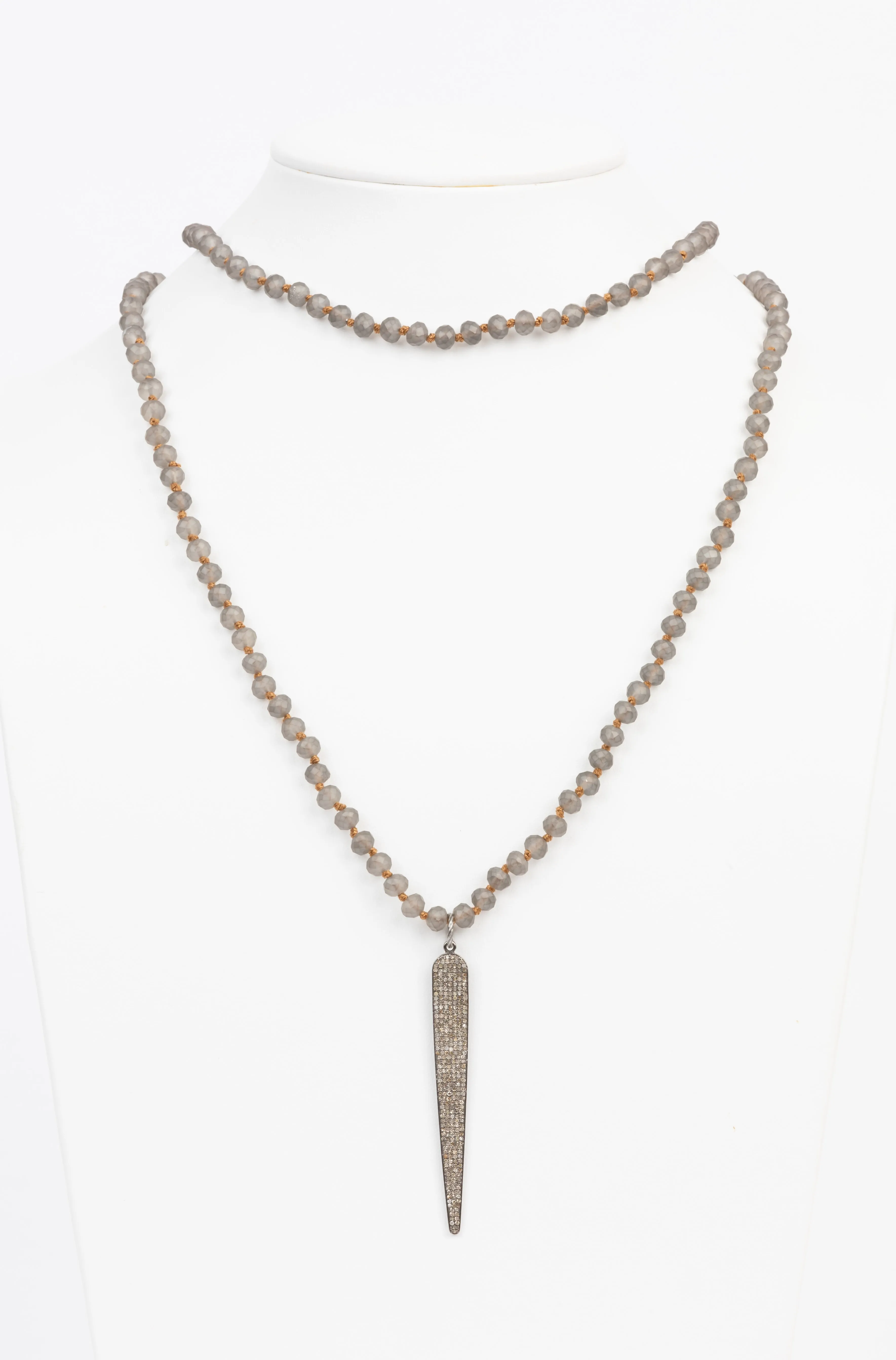 Pave Diamond Spike Necklace