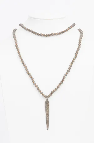 Pave Diamond Spike Necklace