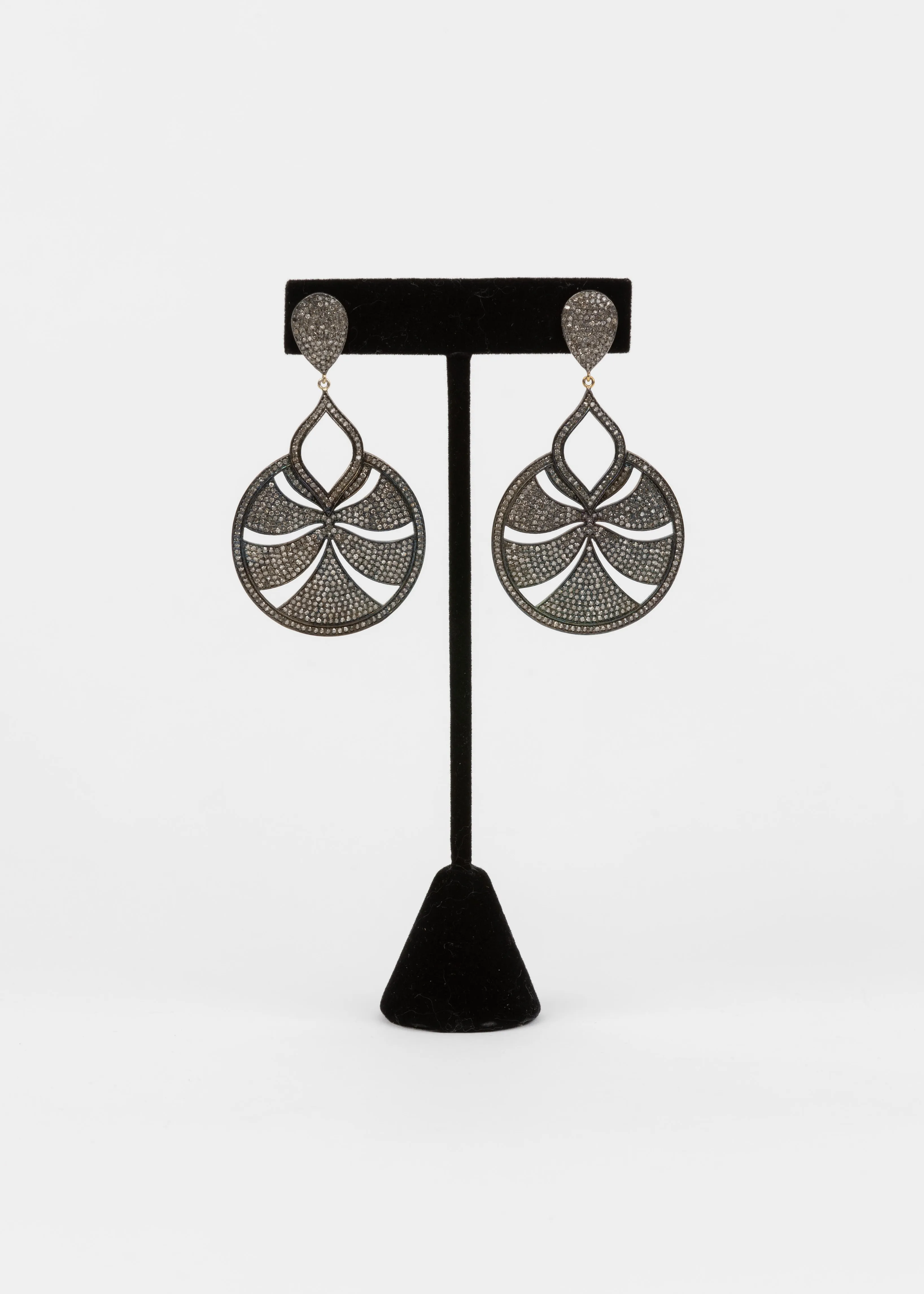 Pave Diamond Statment Earrings