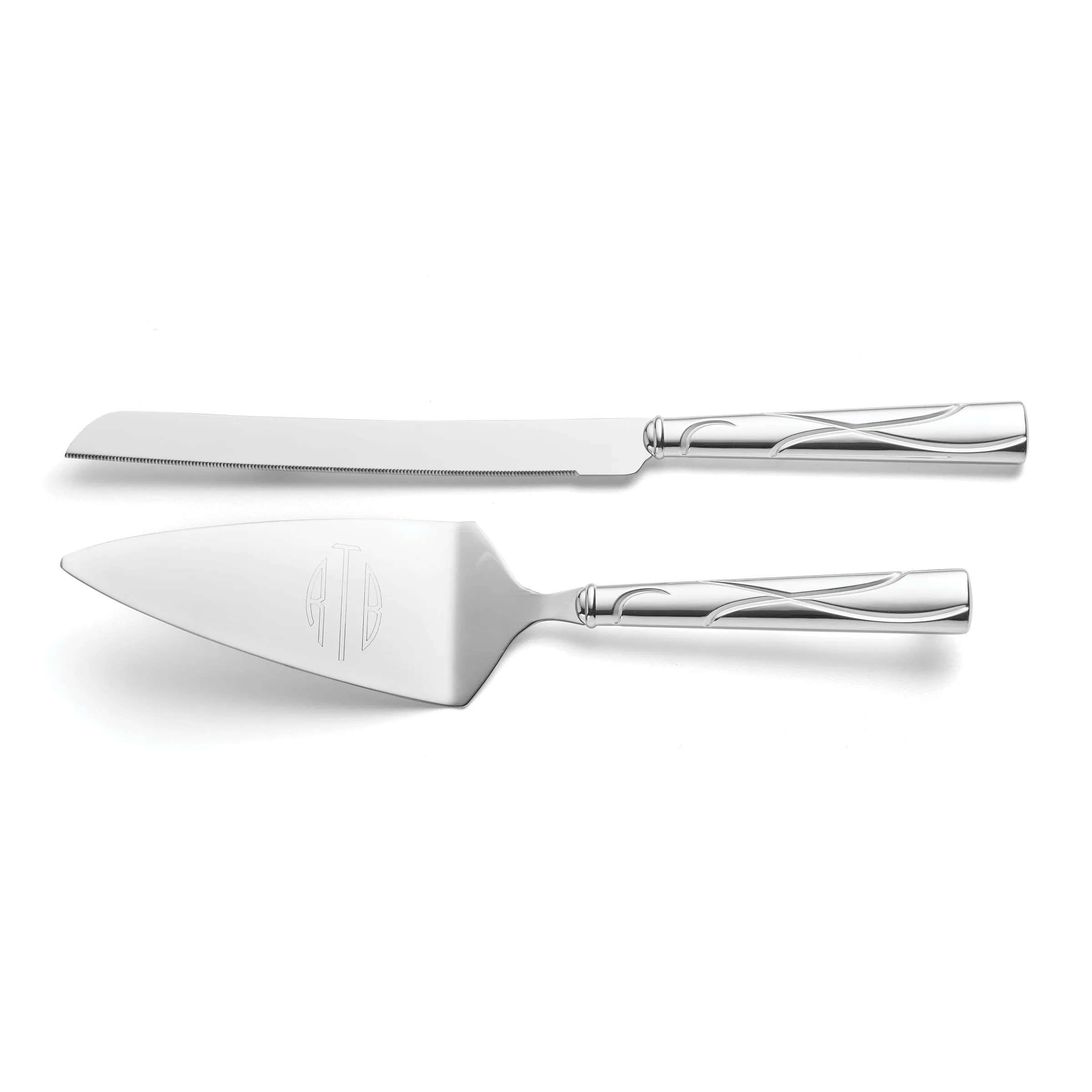 Personalized Adorn Cake Knife & Server Set
