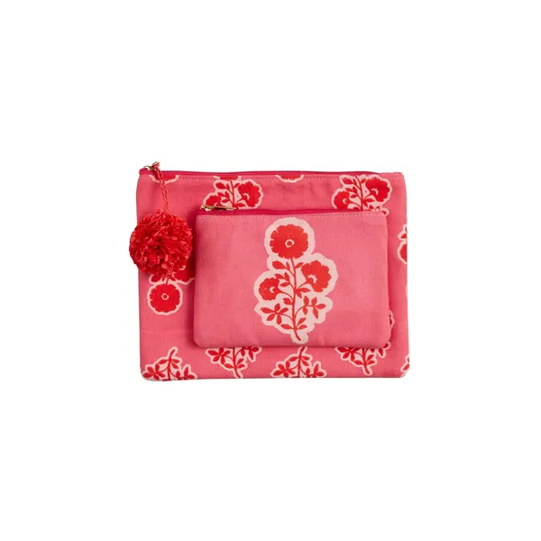 Pink Block Print Case Set
