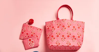 Pink Block Print Case Set
