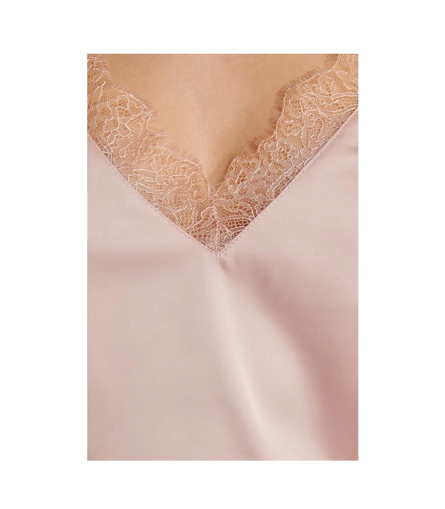 Plain Lace Singlet - Pink