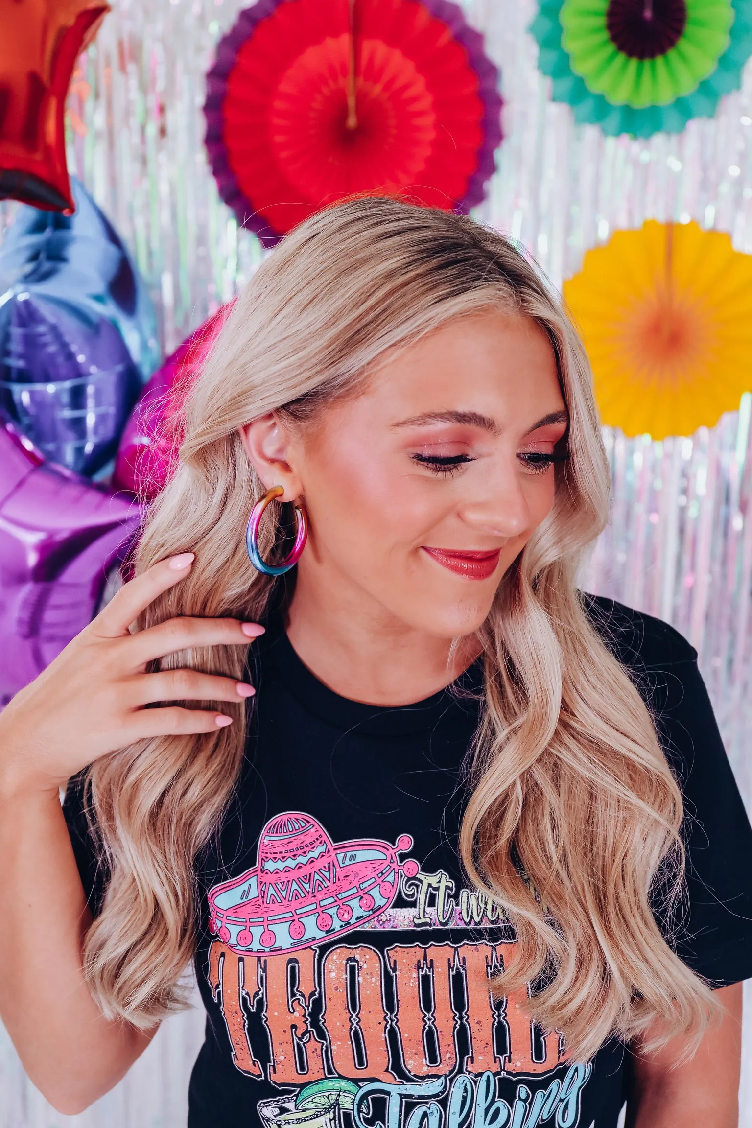 Polished Elegance Tube Hoop Earrings - Multi