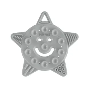 Poppies - Smiley the Star - Cool Gray