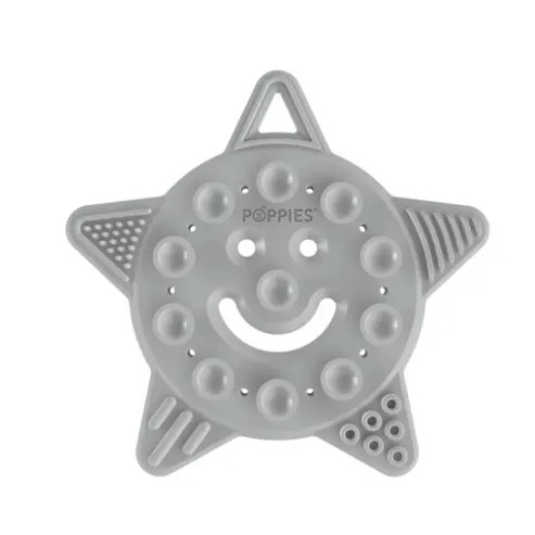 Poppies - Smiley the Star - Cool Gray