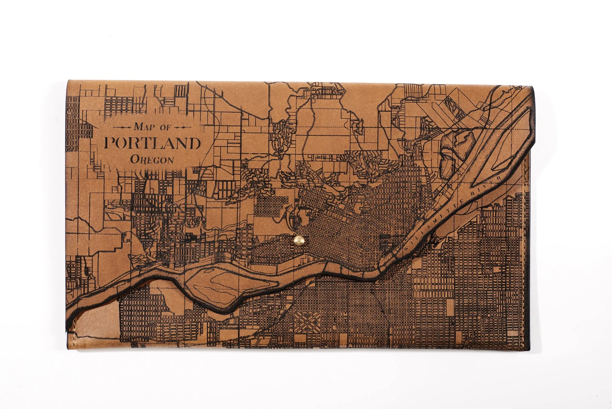 Portland, Oregon Map Clutch