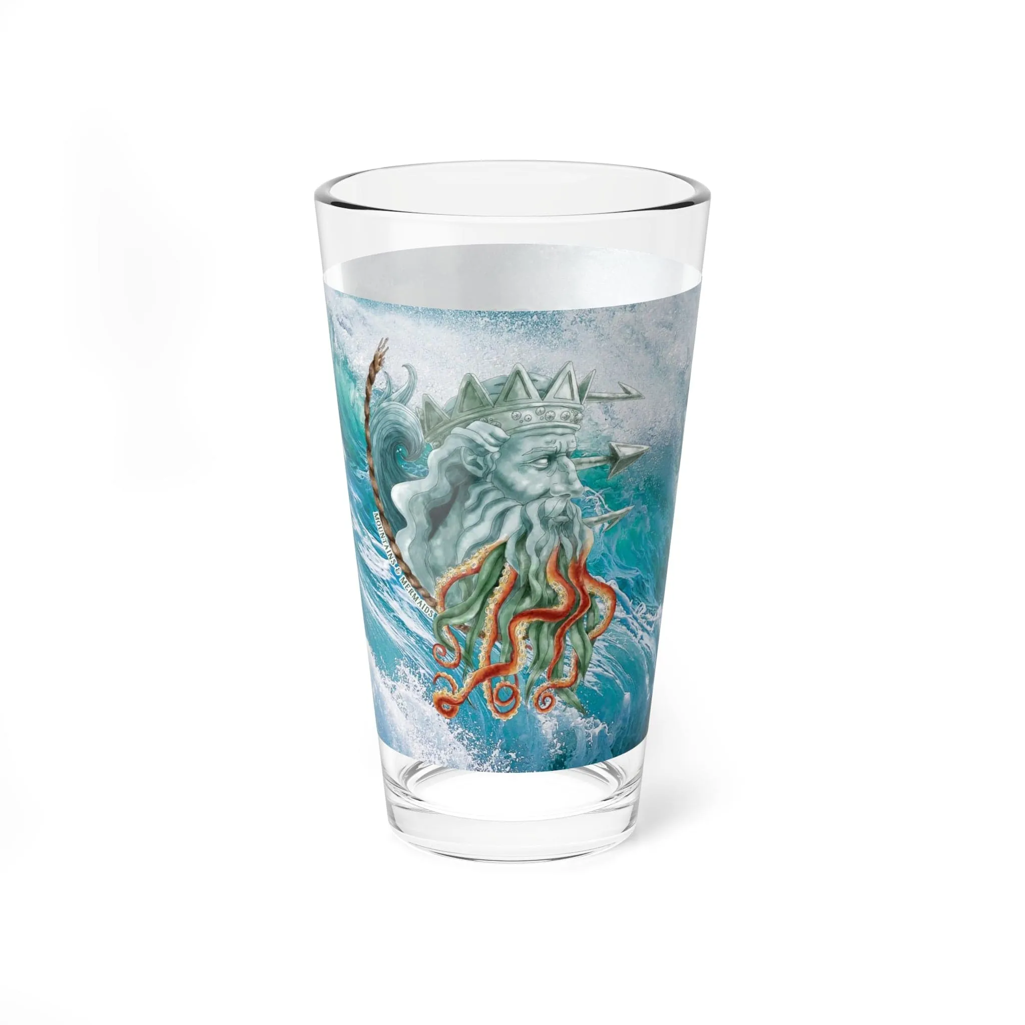 Poseidon Master Of Storms Pint Glass, 16oz