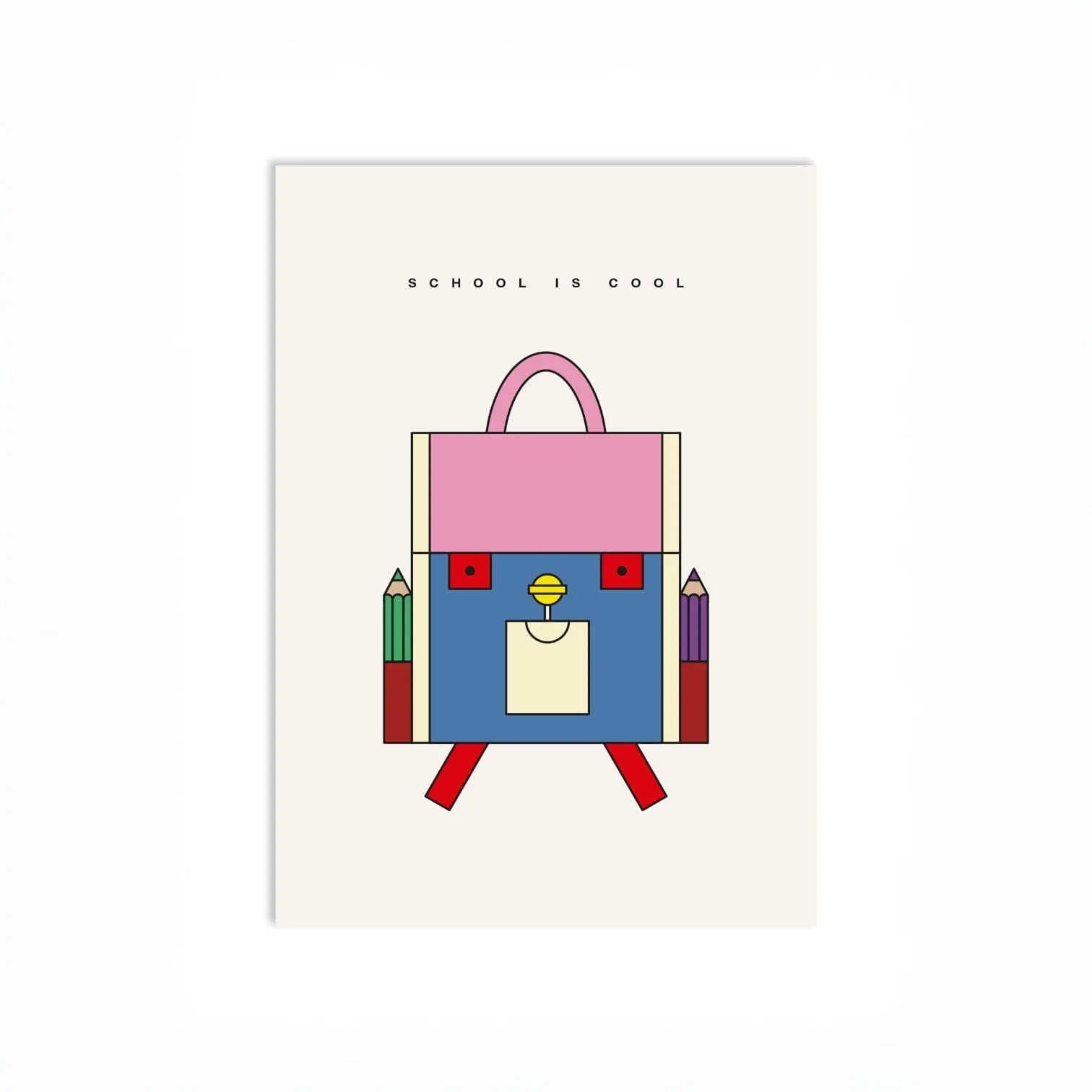Postkarte "School is cool"