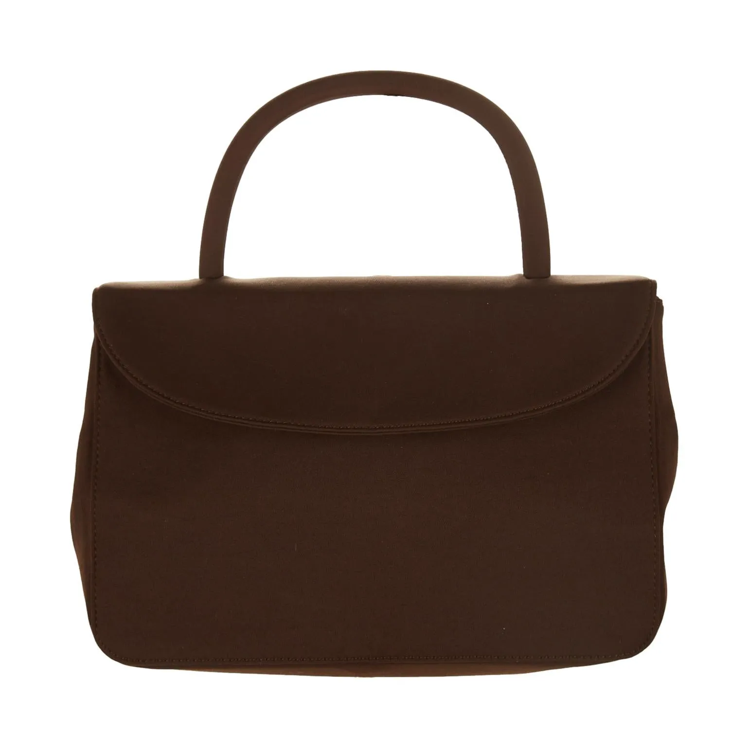 Prada Brown Satin Top Handle Bag