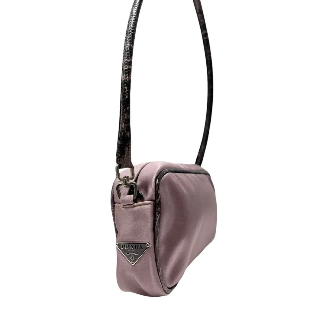 Prada Pink   Snakeskin Mini Shoulder Bag