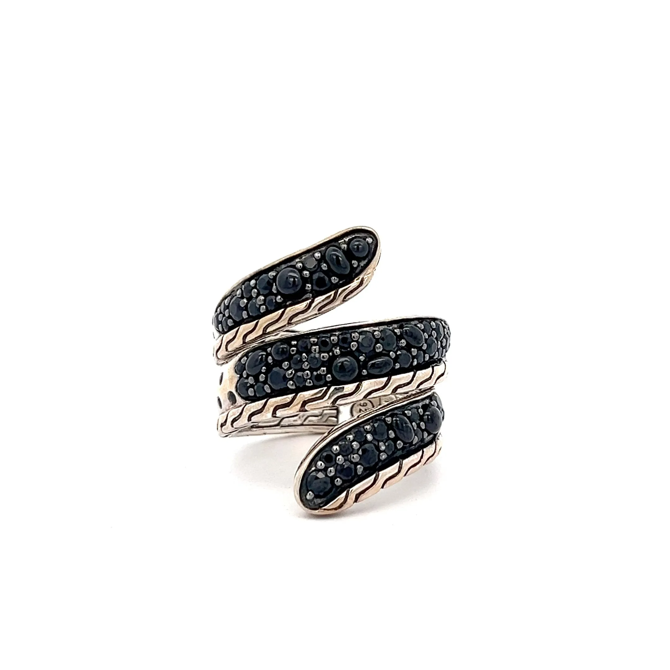 Pre-Owed John Hardy Classic Chain Black Sapphire Coil Wrap Ring