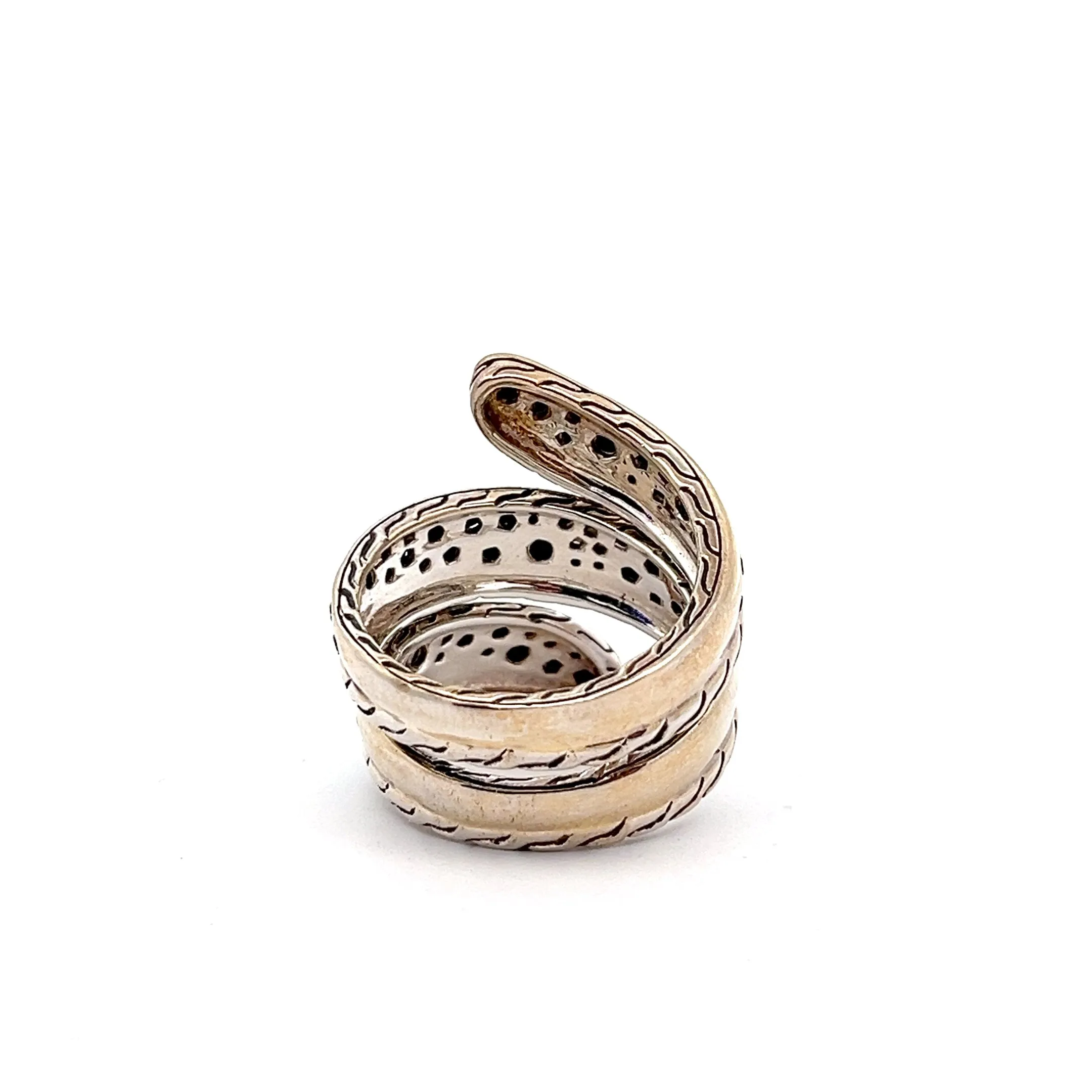 Pre-Owed John Hardy Classic Chain Black Sapphire Coil Wrap Ring
