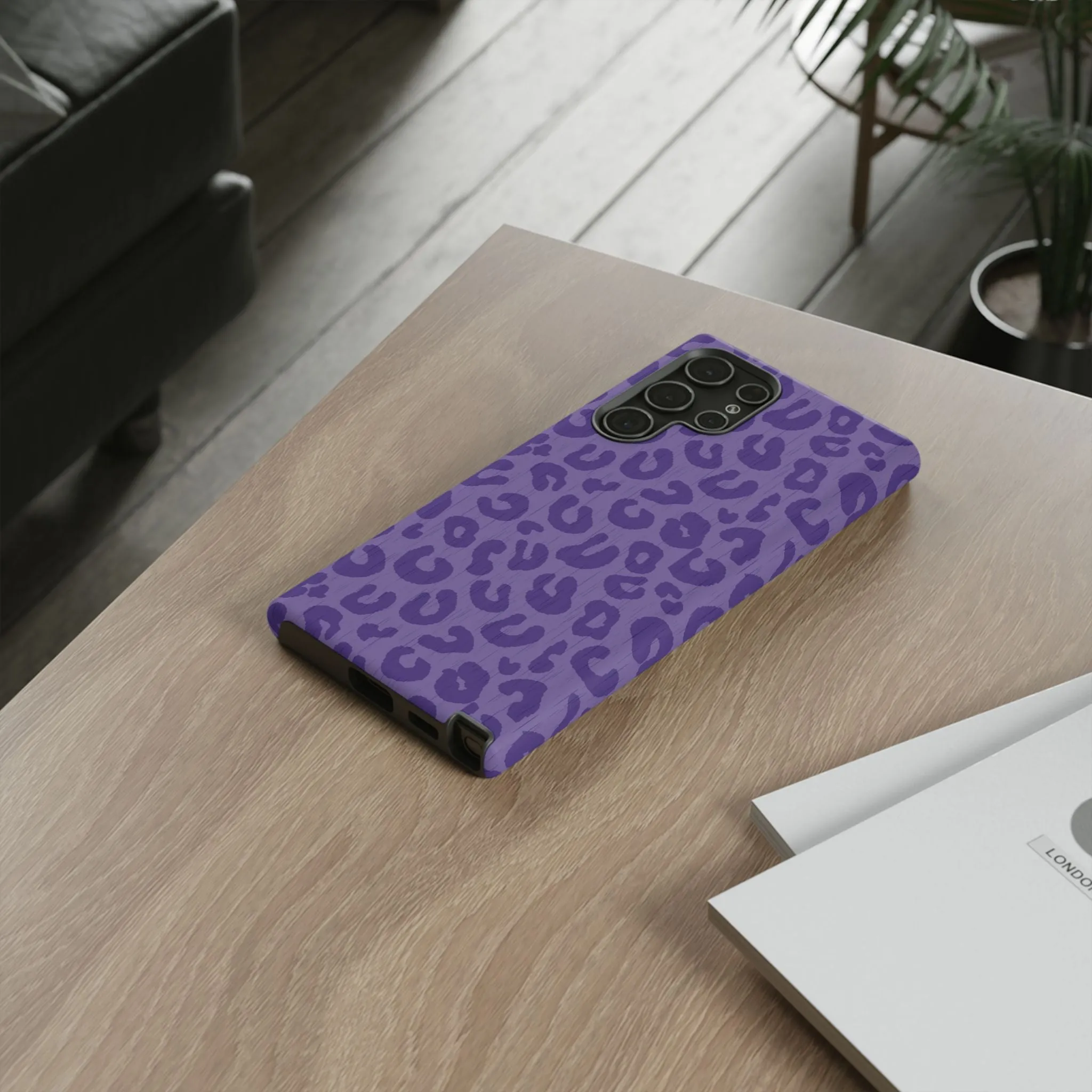 Purple Cheetah Cell Phone Tough Case - Various Styles/Sizes