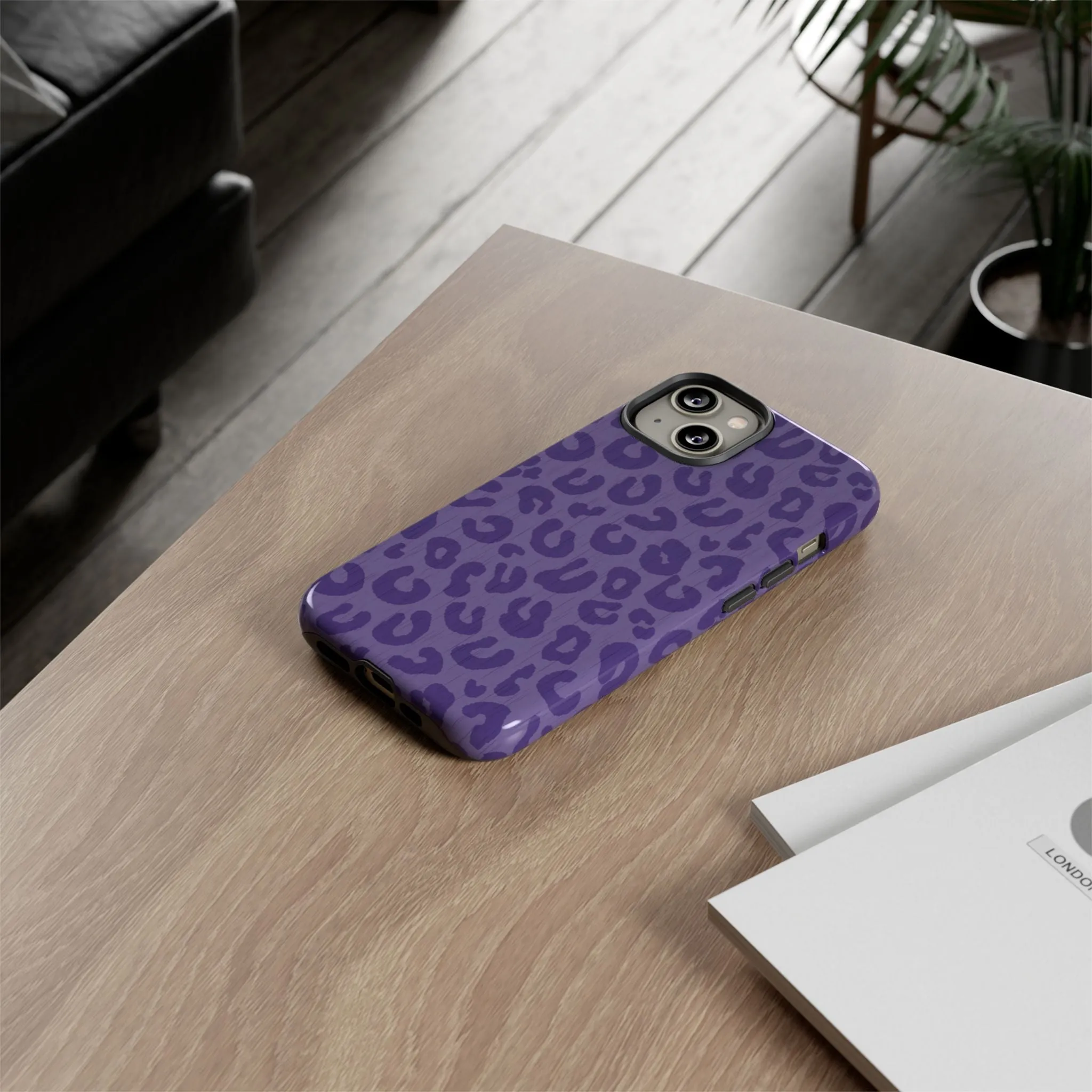 Purple Cheetah Cell Phone Tough Case - Various Styles/Sizes