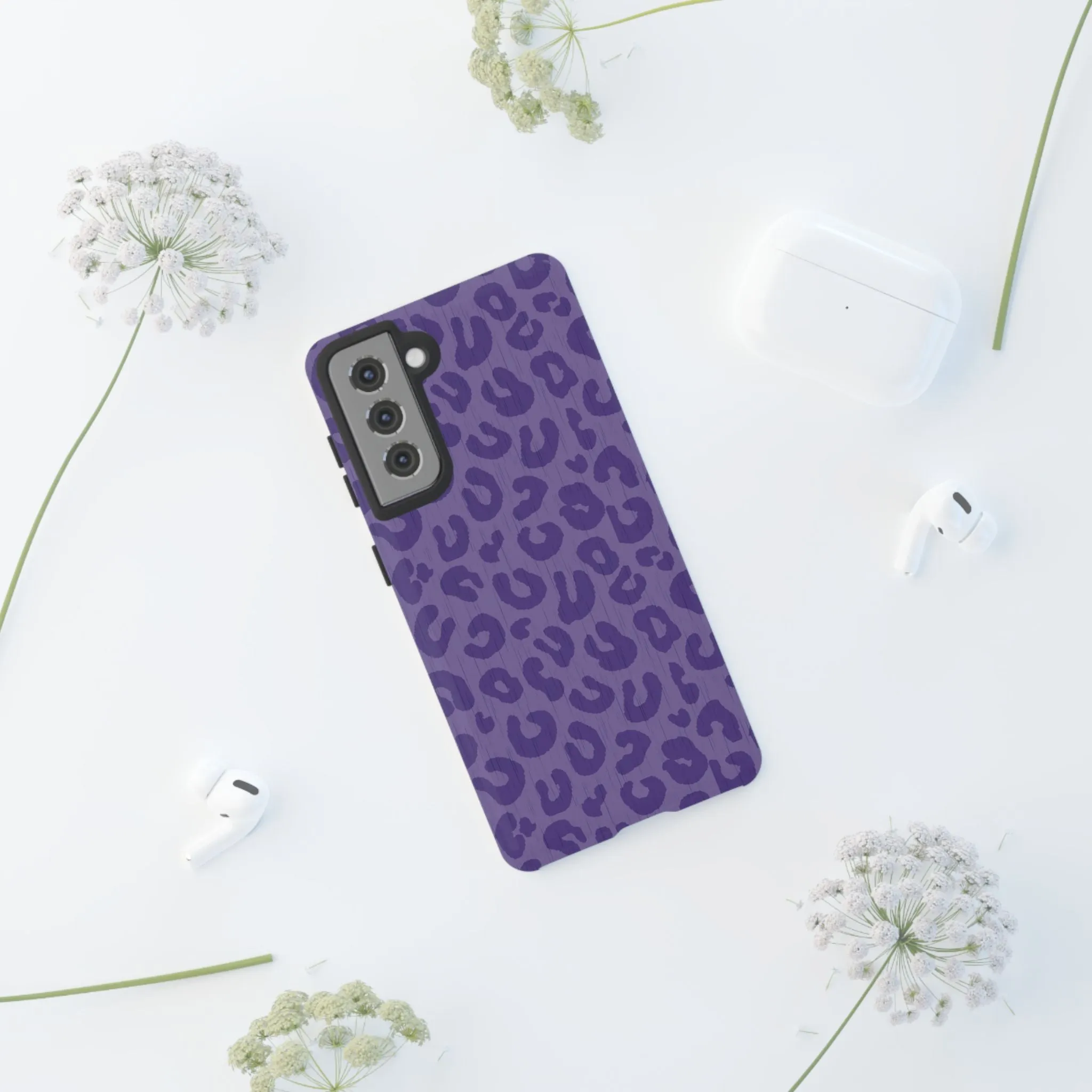 Purple Cheetah Cell Phone Tough Case - Various Styles/Sizes