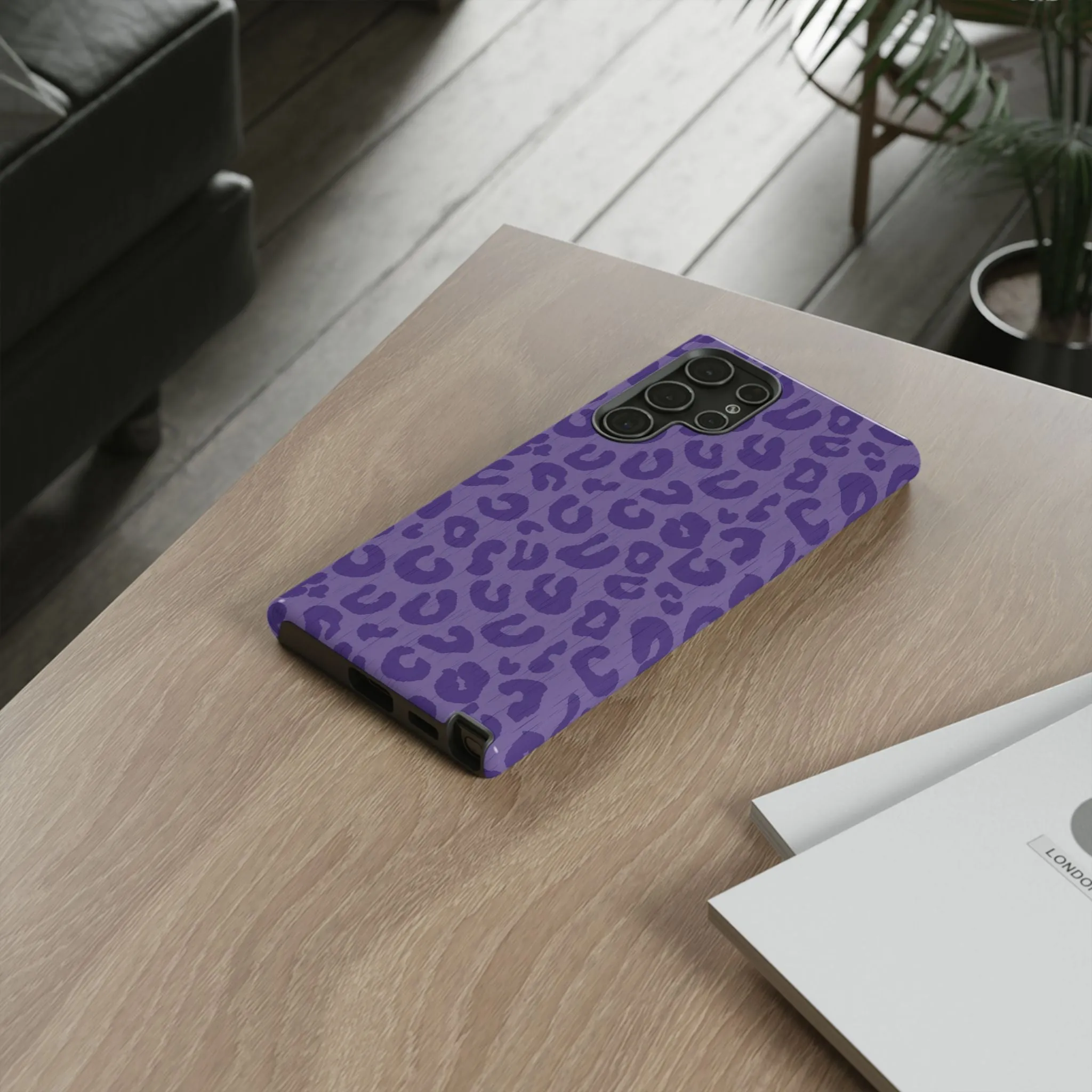 Purple Cheetah Cell Phone Tough Case - Various Styles/Sizes