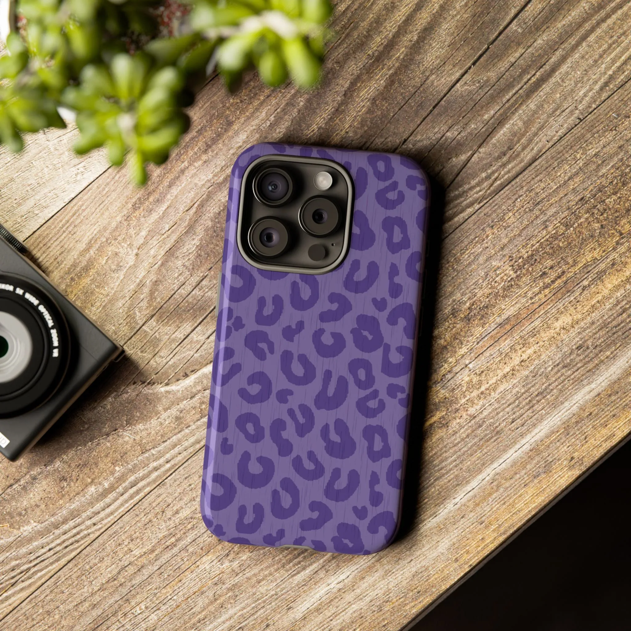 Purple Cheetah Cell Phone Tough Case - Various Styles/Sizes