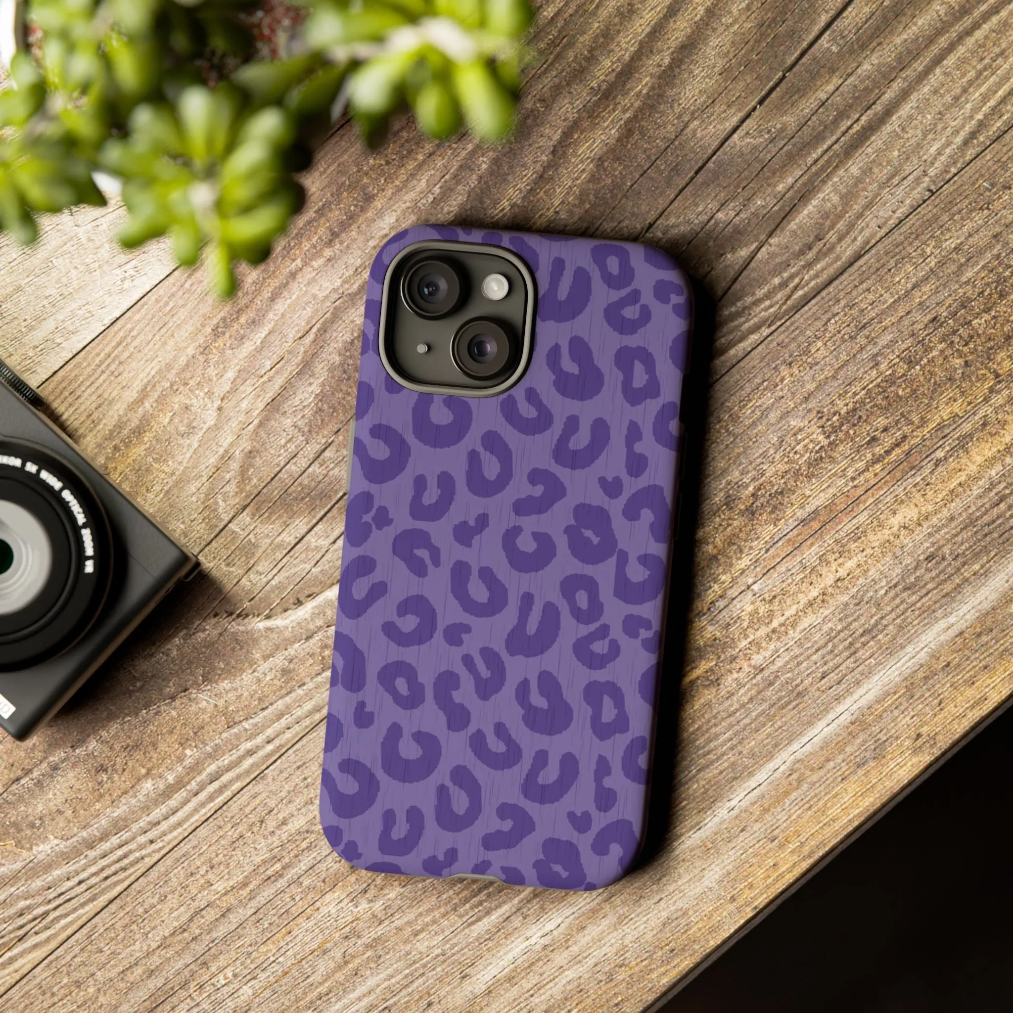 Purple Cheetah Cell Phone Tough Case - Various Styles/Sizes