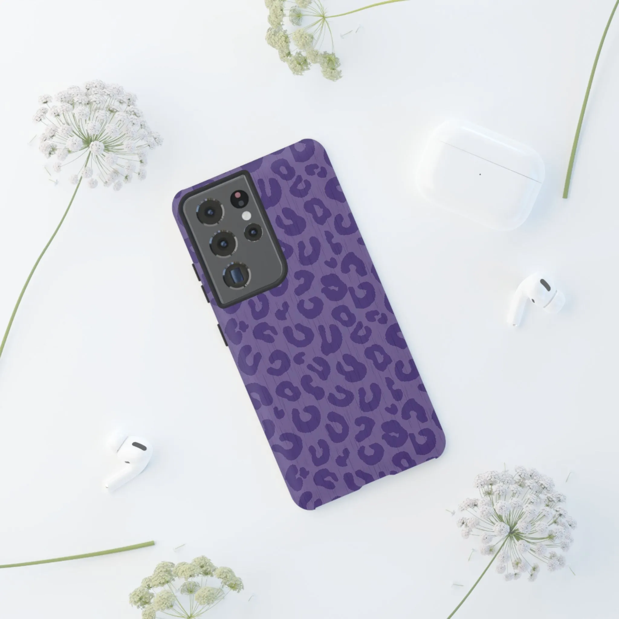 Purple Cheetah Cell Phone Tough Case - Various Styles/Sizes