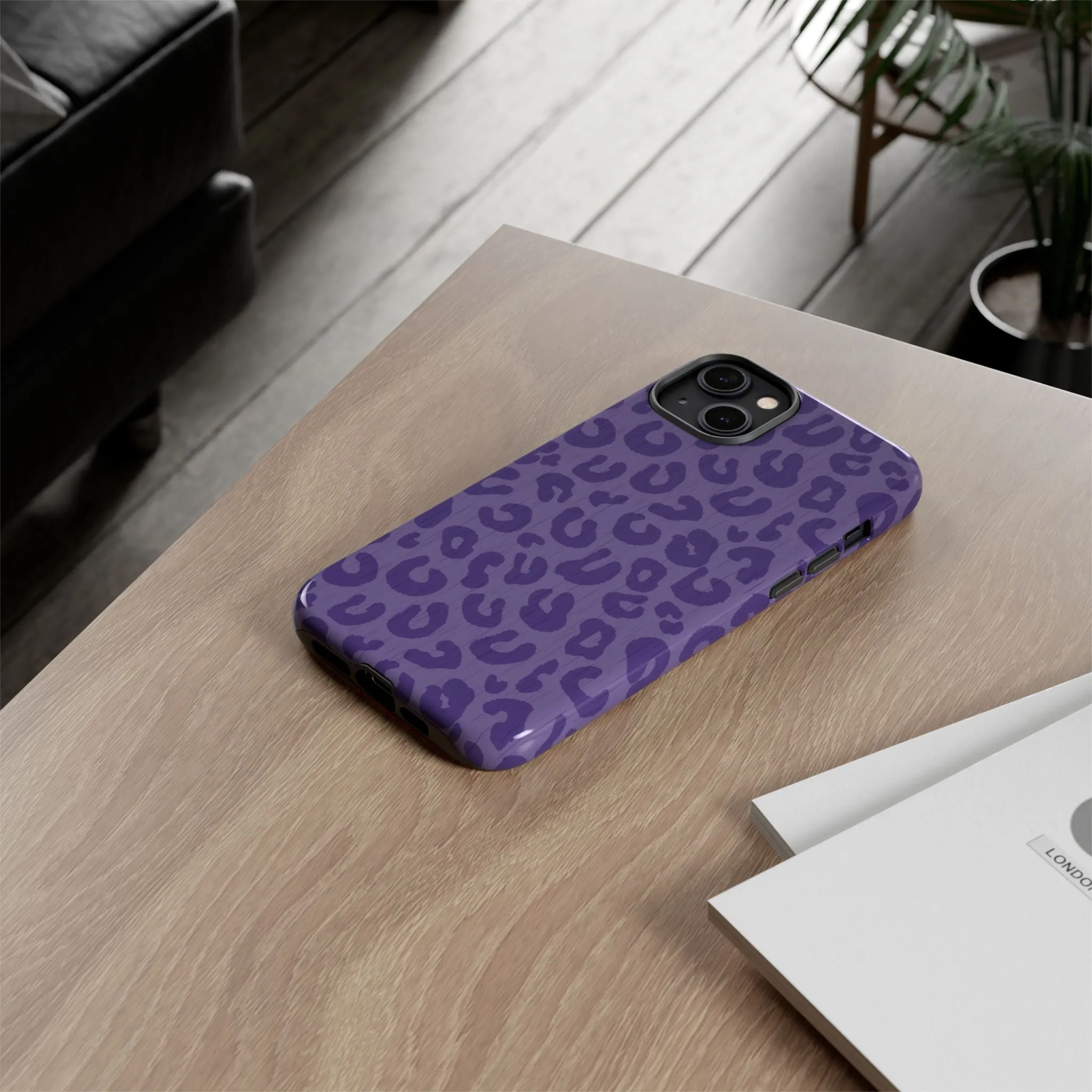 Purple Cheetah Cell Phone Tough Case - Various Styles/Sizes