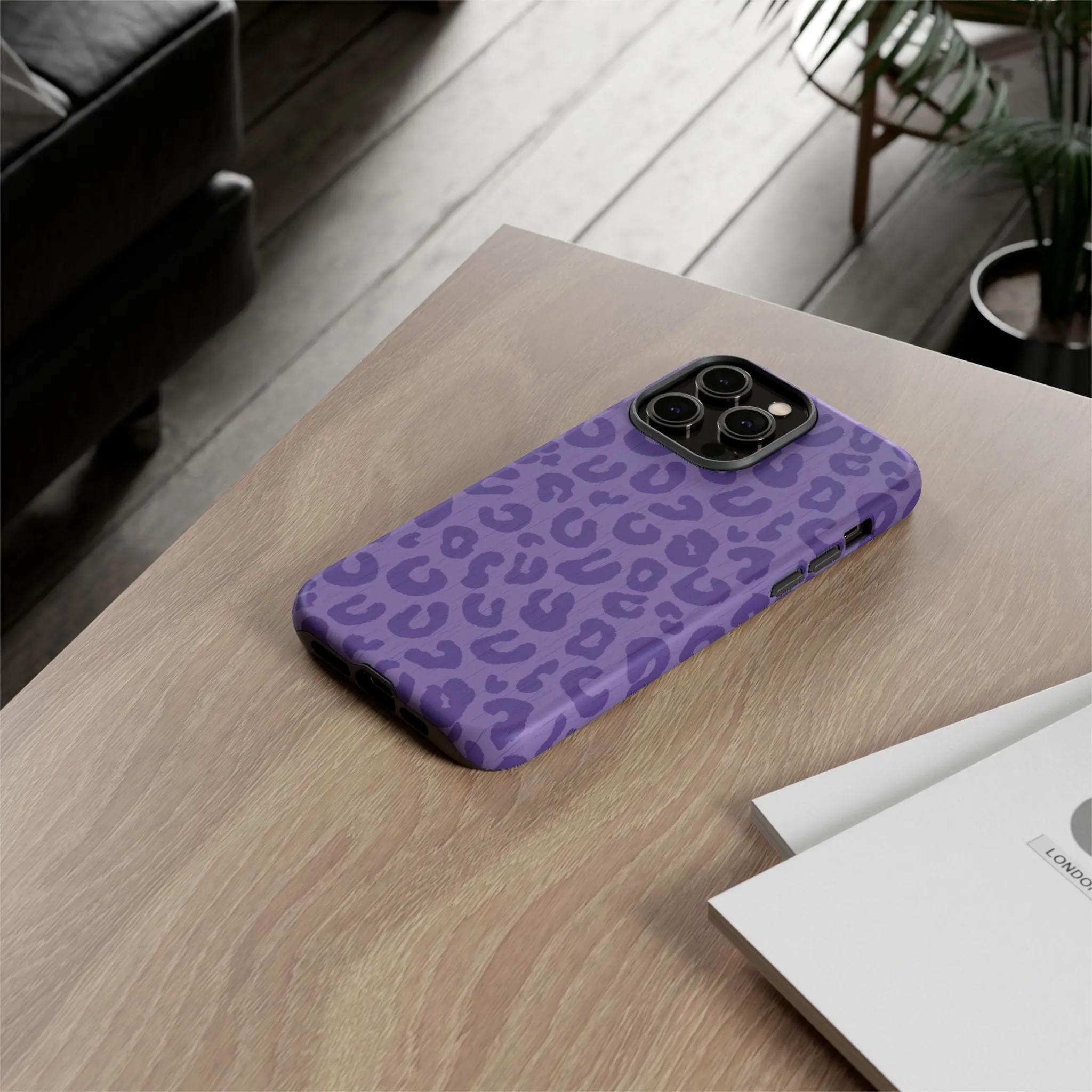 Purple Cheetah Cell Phone Tough Case - Various Styles/Sizes